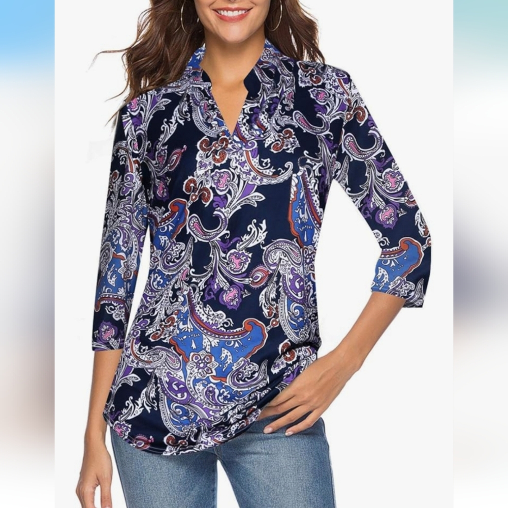 Paisley Purple Longsleeve Top